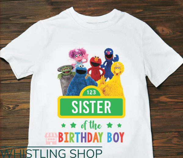 Sesame Street Birthday T-Shirt Sister Of The Birthday Boy