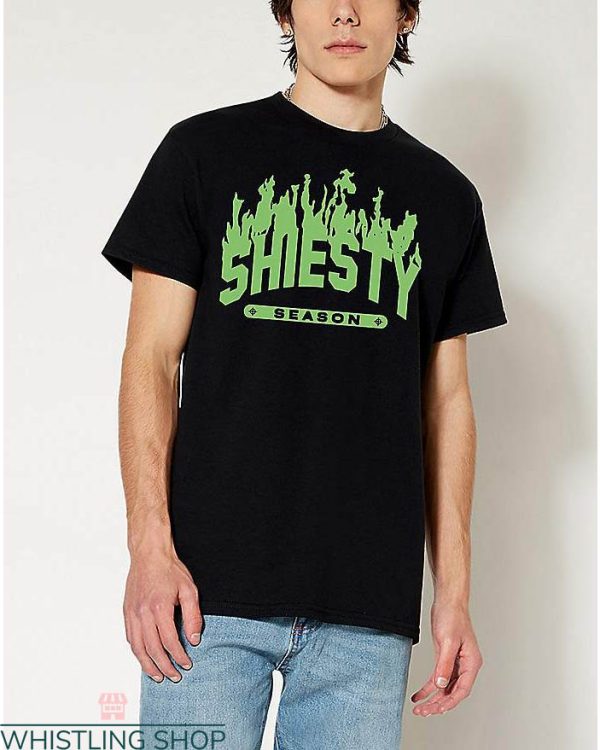 Shiesty Season T-Shirt Green Fire Shiesty Season Graphic Tee
