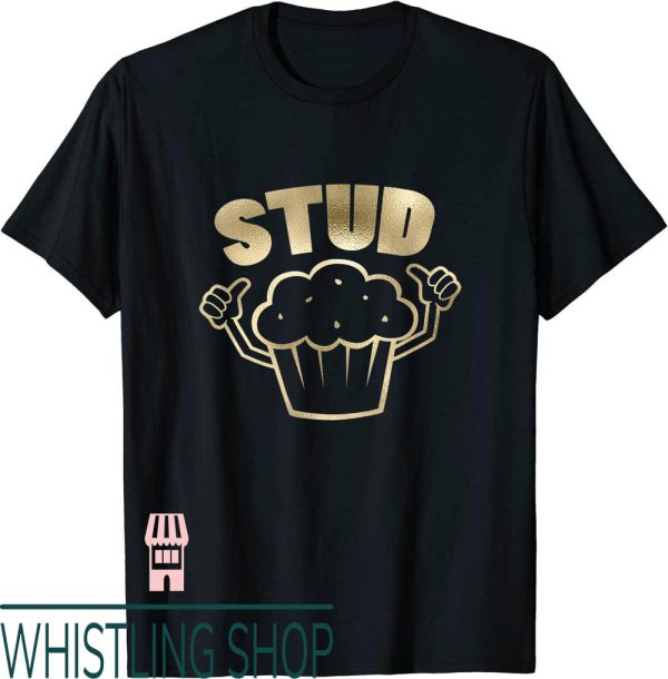 Stud Muffin T-Shirt Retro Thumbs Up Cartoon Costume Glam