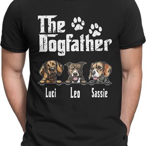 The Dogfather T-shirt Different Gog Breeds Luci Leo Sassie
