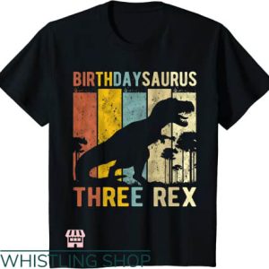 Three Rex T Shirt 3rd Birthday Dinosaur
