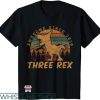 Three Rex T Shirt Birthday Gifts Third Dinosaur