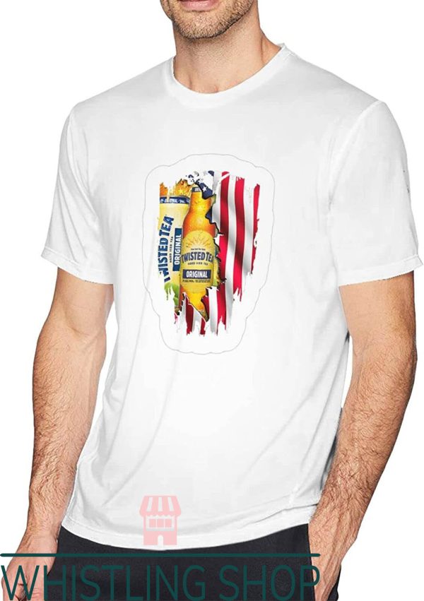 Twisted Tea T-Shirts American Flag And Bottles