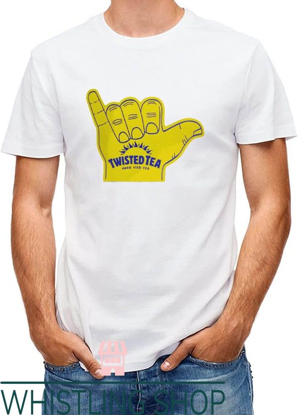 Twisted Tea T-Shirts Yellow Hand