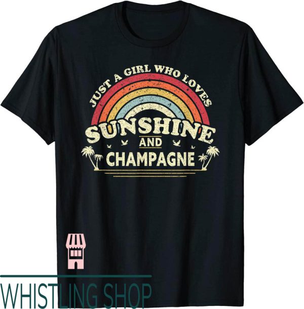 Veuve Clicquot T-Shirt Champagne Girl Who Love Sunshine And