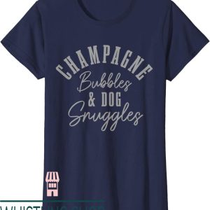 Veuve Clicquot T-Shirt Dog Snuggles Champagne Bubbles Cute