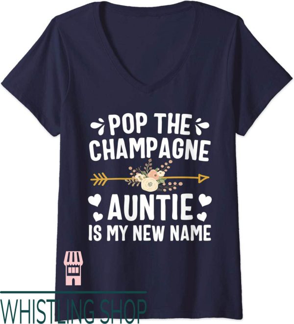 Veuve Clicquot T-Shirt Pop The Auntie New Name Thanksgiving