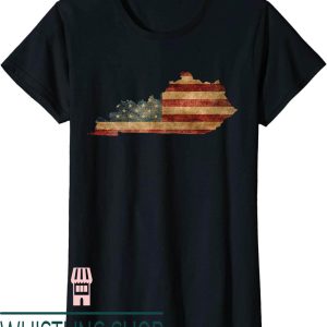 Vintage Kentucky T-Shirt I Vintage US Flag Patriotic Map