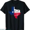 Y’all Means All T-Shirt Texas State Blue Red Map Tee