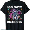 100 Days Brighter T-Shirt School Astronaut Outer Space
