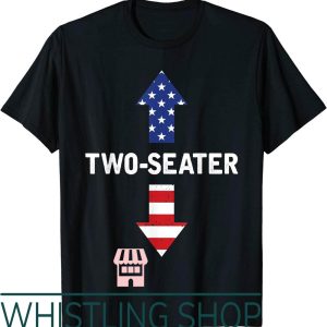 2 Seater T-Shirt Arrow 4th Of July American Flag