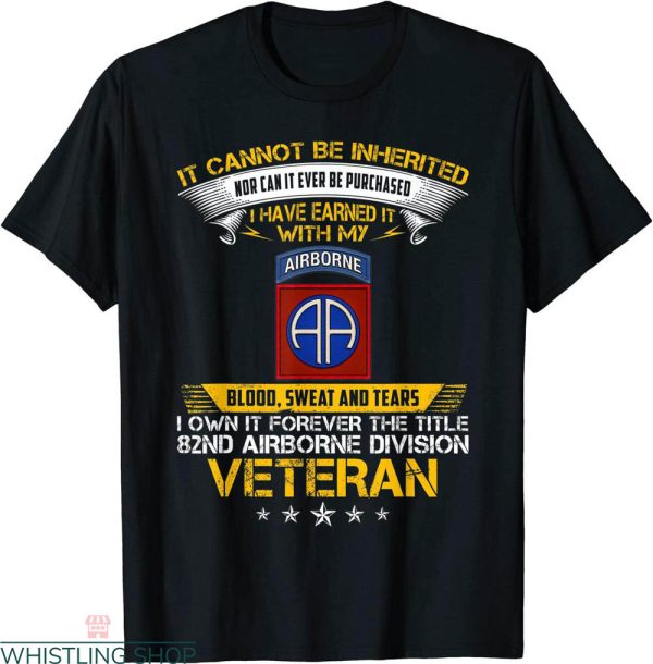 82nd Airborne T-shirt Forever The Title Division Veteran