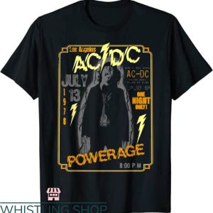 AC DC Concert T-shirt AC DC One Night Only Powerage T-shirt
