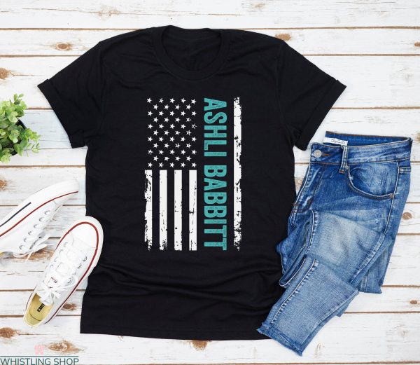 Ashli Babbitt T-shirt American Flag Vintage Capitol Riot