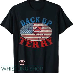 Back Up Terry T Shirt Put It In Reverse 4th of July Firework Flag