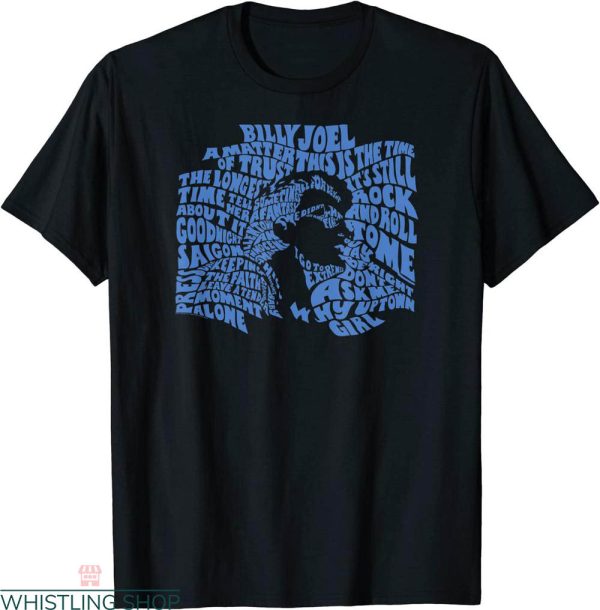 Billy Joel Vintage T-shirt All The Song Piano Man Typography
