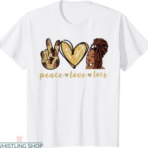 Black Love T-shirt Gold Peace Love Locs Black History Month