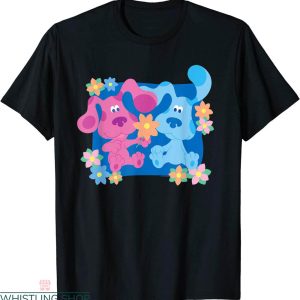Blues Clues Birthday T-shirt Blue Clues Magenta and Flowers