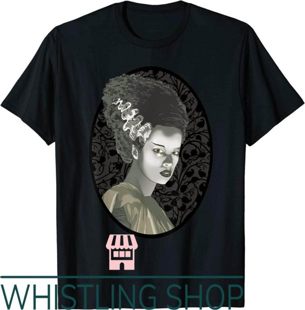 Bride Of Frankenstein T-Shirt Universal Cartoon Portrait