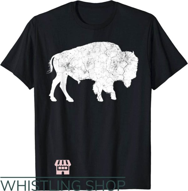 Buffalo Bills Vintage T-Shirt Distressed Retro Bison NFL