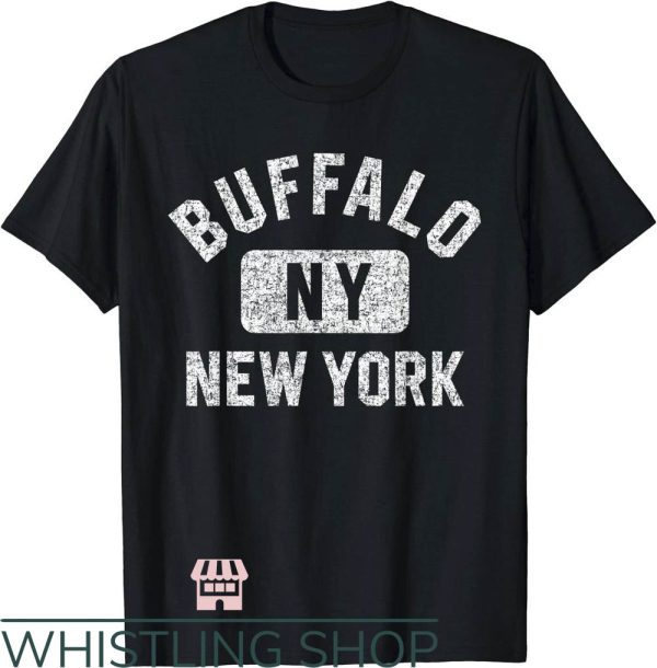 Buffalo Bills Vintage T-Shirt New York Gym Style Distressed