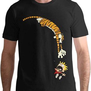 Calvin Doing Hobbes T shirt Casual