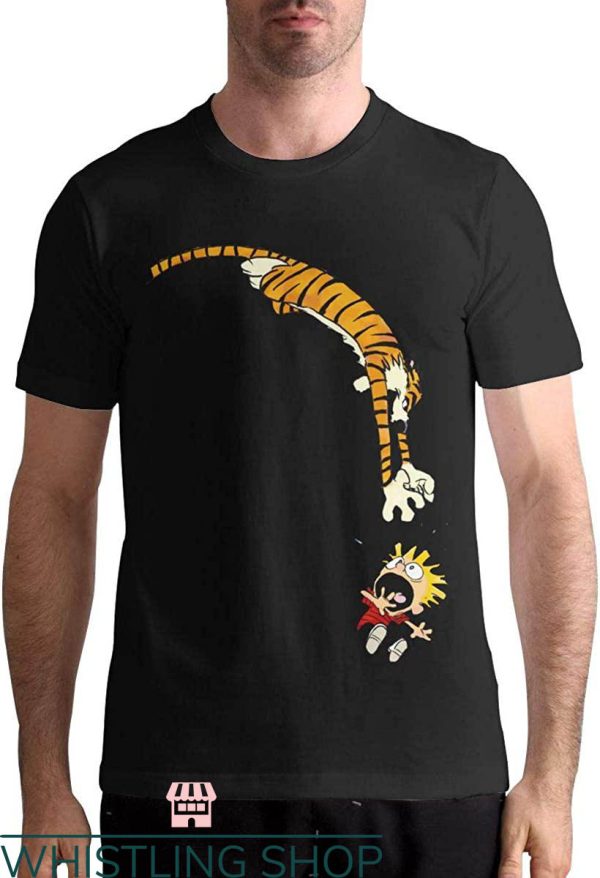 Calvin Doing Hobbes T shirt Casual