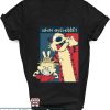 Calvin Doing Hobbes T shirt Black short sleeve