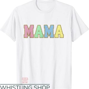 Chenille Letter T-Shirt Mama T-Shirt Gift For Mom