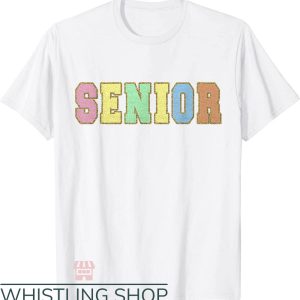Chenille Letter T-Shirt Senior T-Shirt Gift For Mom