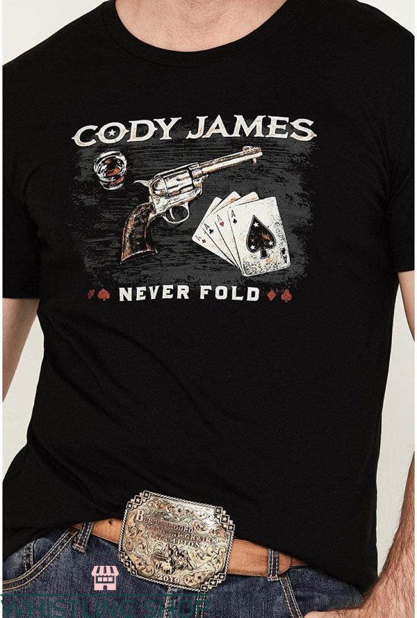 Cody James T-shirt Cody James Revolver Card Never Fold Shirt