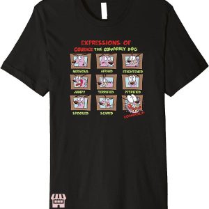 Courage The Cowardly Dog T-Shirt Expressions Box Up Premium