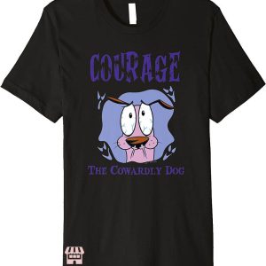 Courage The Cowardly Dog T-Shirt Frightened Poster Premium