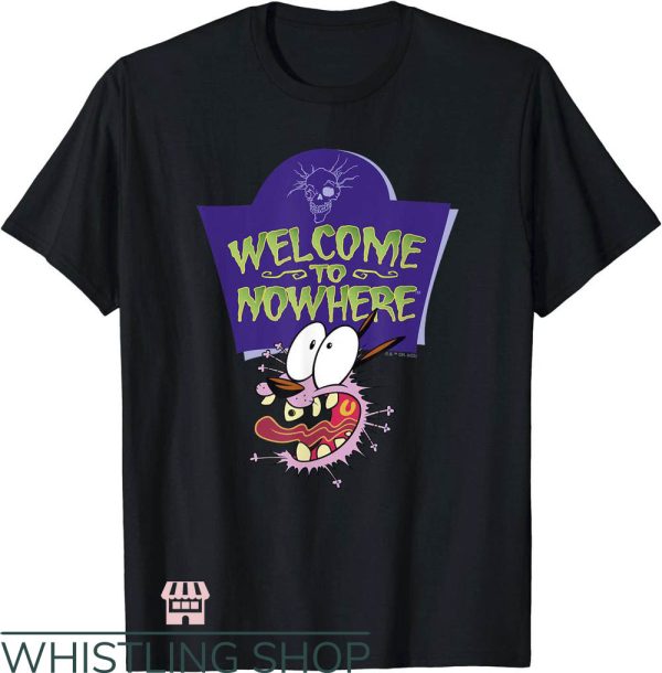 Courage The Cowardly Dog T-Shirt Welcome To Nowhere Scared