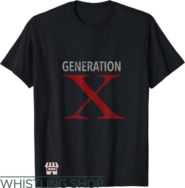 D Generation Xt T-Shirt Generation X Distressed Tee 70s 80s