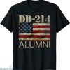 Dd 214 T-shirt Alumni Military Veteran Vintage American Flag
