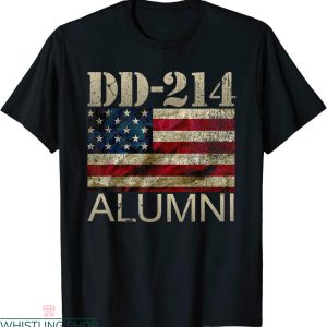 Dd 214 T-shirt Alumni Military Veteran Vintage American Flag