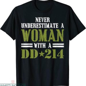 Dd 214 T-shirt Women With DD-214 Female Veterans Day Gifts