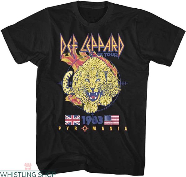Def Leppard Pyromania T-shirt 83s Metal Rock Band Us Tour