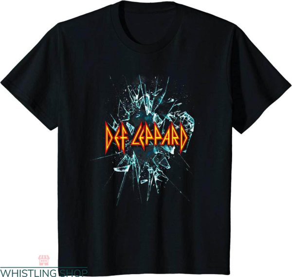 Def Leppard Pyromania T-shirt Broken 80s Metal Band Rock