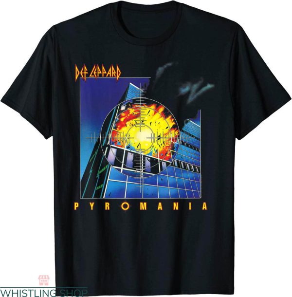Def Leppard Pyromania T-shirt Cool Heavy Metal Rock Band 83s