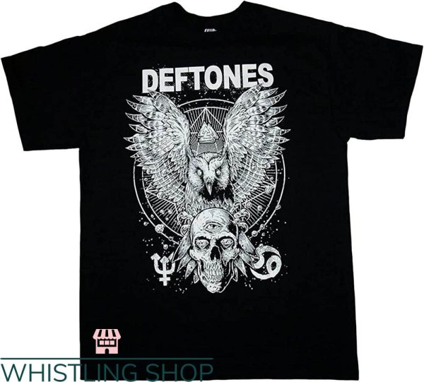 Deftones White Pony T-shirt Deftones Skull Tour Merch Band