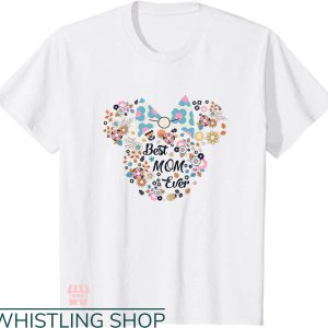 Disney Mom T-shirt Disney Best Mom Ever Icon Flowers