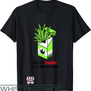 Dont Panic Its Organic T-Shirt Funny Cigarette Pack Design