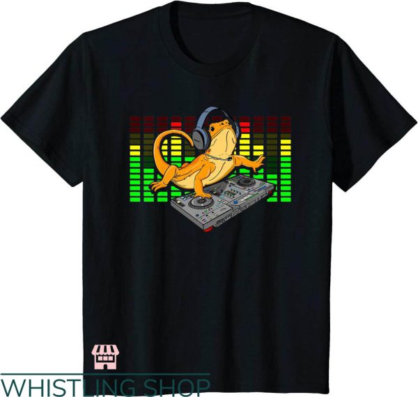 Dragon Sound T-shirt Dragon DJ Sound Tech Headphone Music