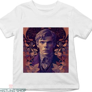 Evan Peters T-shirt AHS Movie Actor Art Nouveau Portrait