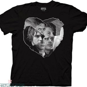 Evan Peters T-shirt The Best Villain Cannibal Heart Collage