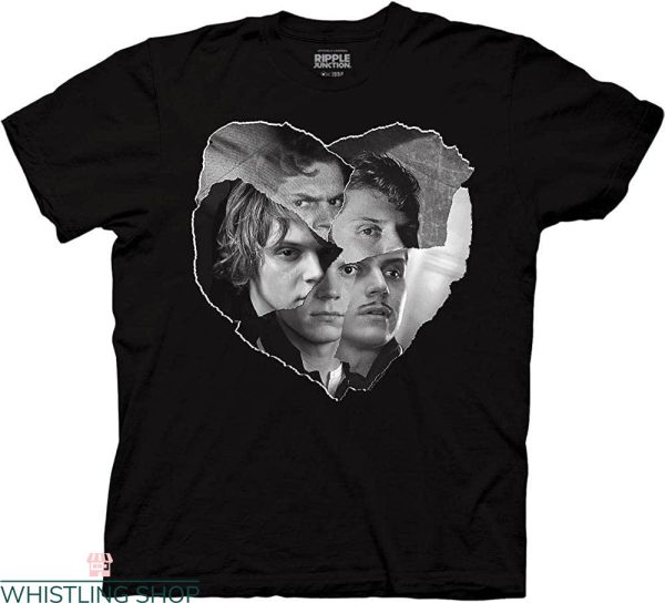 Evan Peters T-shirt The Best Villain Cannibal Heart Collage
