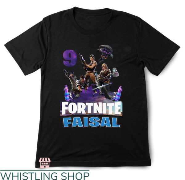 Fortnite Birthday T-shirt 9th Birthday Faisal Fortnite Lover