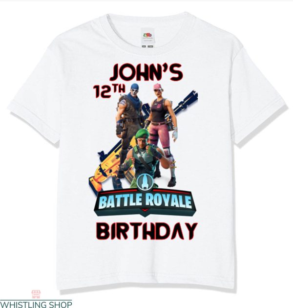 Fortnite Birthday T-shirt Happy 12th Birthday Battle Royale